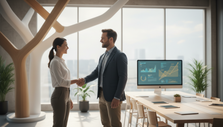 Zespół ekspertów agencji Mayko analizujący statystyki wzrostu klienta w biurze w Białymstoku